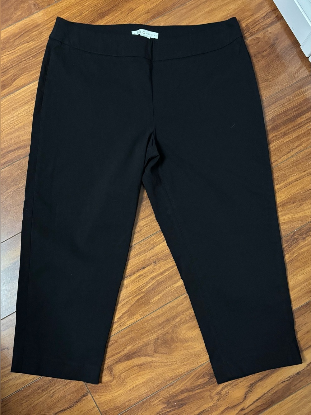 Black Cropped Ponte Pants